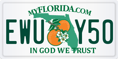 FL license plate EWUY50