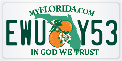 FL license plate EWUY53