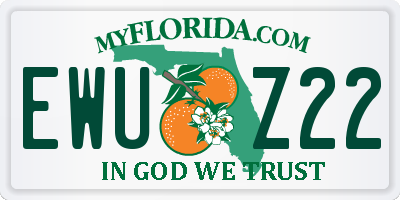 FL license plate EWUZ22