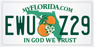 FL license plate EWUZ29