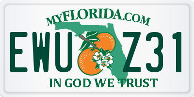 FL license plate EWUZ31