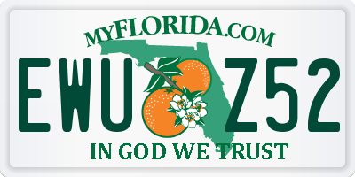 FL license plate EWUZ52