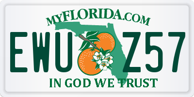 FL license plate EWUZ57