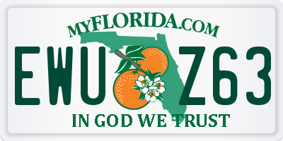 FL license plate EWUZ63
