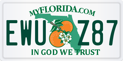 FL license plate EWUZ87