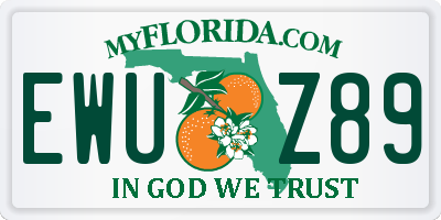 FL license plate EWUZ89