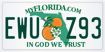 FL license plate EWUZ93