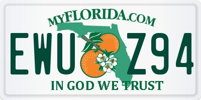 FL license plate EWUZ94