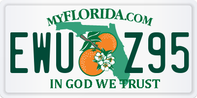 FL license plate EWUZ95