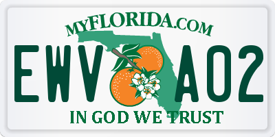 FL license plate EWVA02
