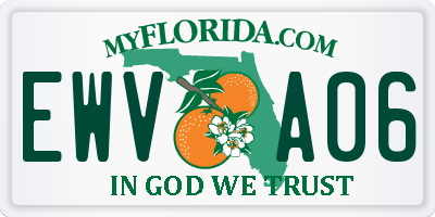 FL license plate EWVA06