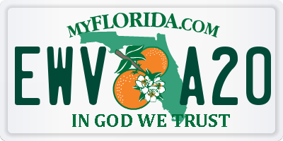 FL license plate EWVA20