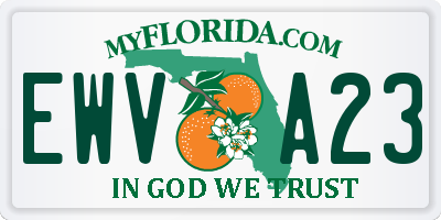 FL license plate EWVA23