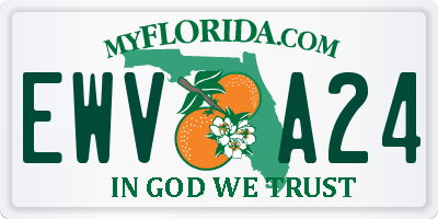 FL license plate EWVA24
