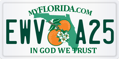 FL license plate EWVA25