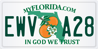 FL license plate EWVA28