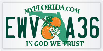 FL license plate EWVA36