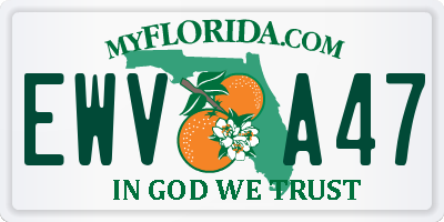 FL license plate EWVA47