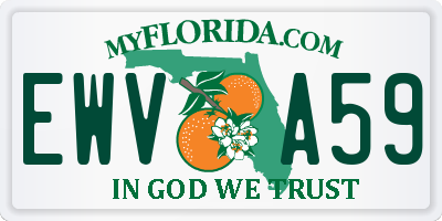 FL license plate EWVA59