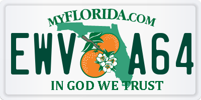 FL license plate EWVA64