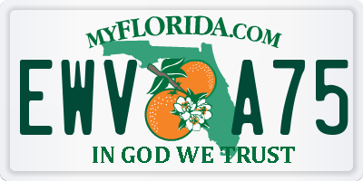 FL license plate EWVA75