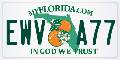 FL license plate EWVA77