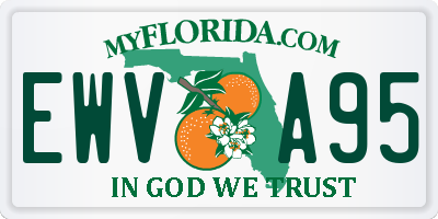 FL license plate EWVA95