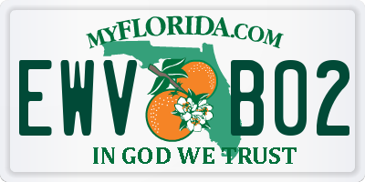 FL license plate EWVB02