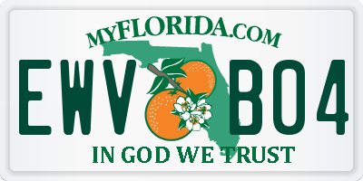 FL license plate EWVB04