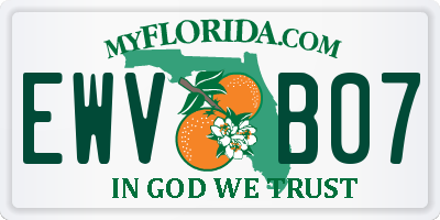 FL license plate EWVB07