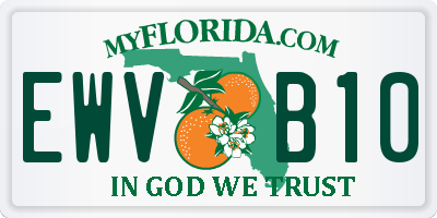 FL license plate EWVB10