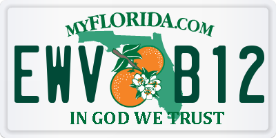 FL license plate EWVB12