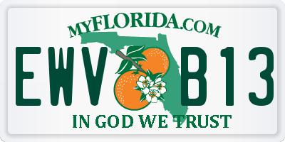 FL license plate EWVB13
