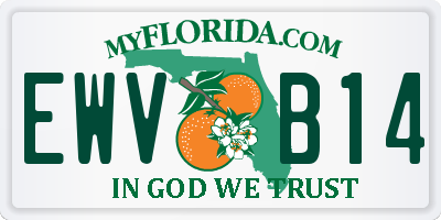 FL license plate EWVB14