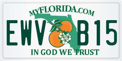 FL license plate EWVB15