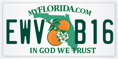 FL license plate EWVB16