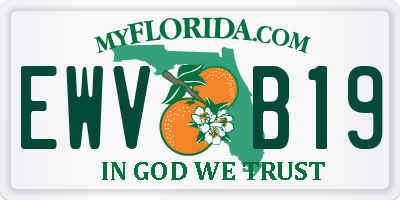 FL license plate EWVB19
