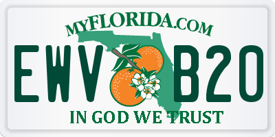 FL license plate EWVB20