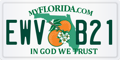 FL license plate EWVB21