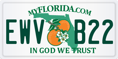 FL license plate EWVB22