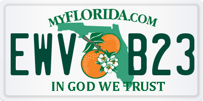 FL license plate EWVB23