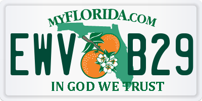 FL license plate EWVB29