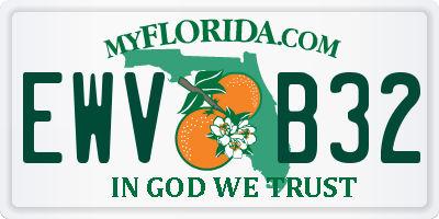 FL license plate EWVB32