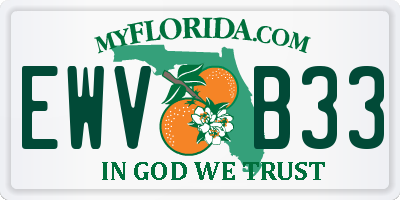 FL license plate EWVB33
