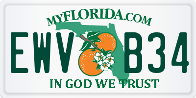 FL license plate EWVB34