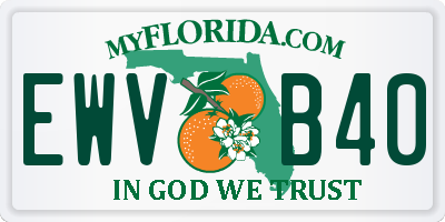 FL license plate EWVB40