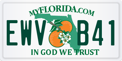 FL license plate EWVB41