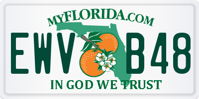 FL license plate EWVB48