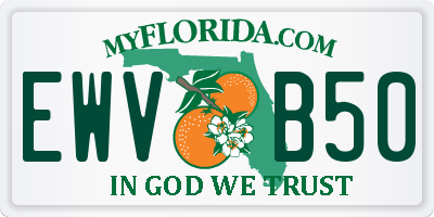 FL license plate EWVB50