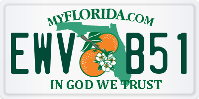 FL license plate EWVB51